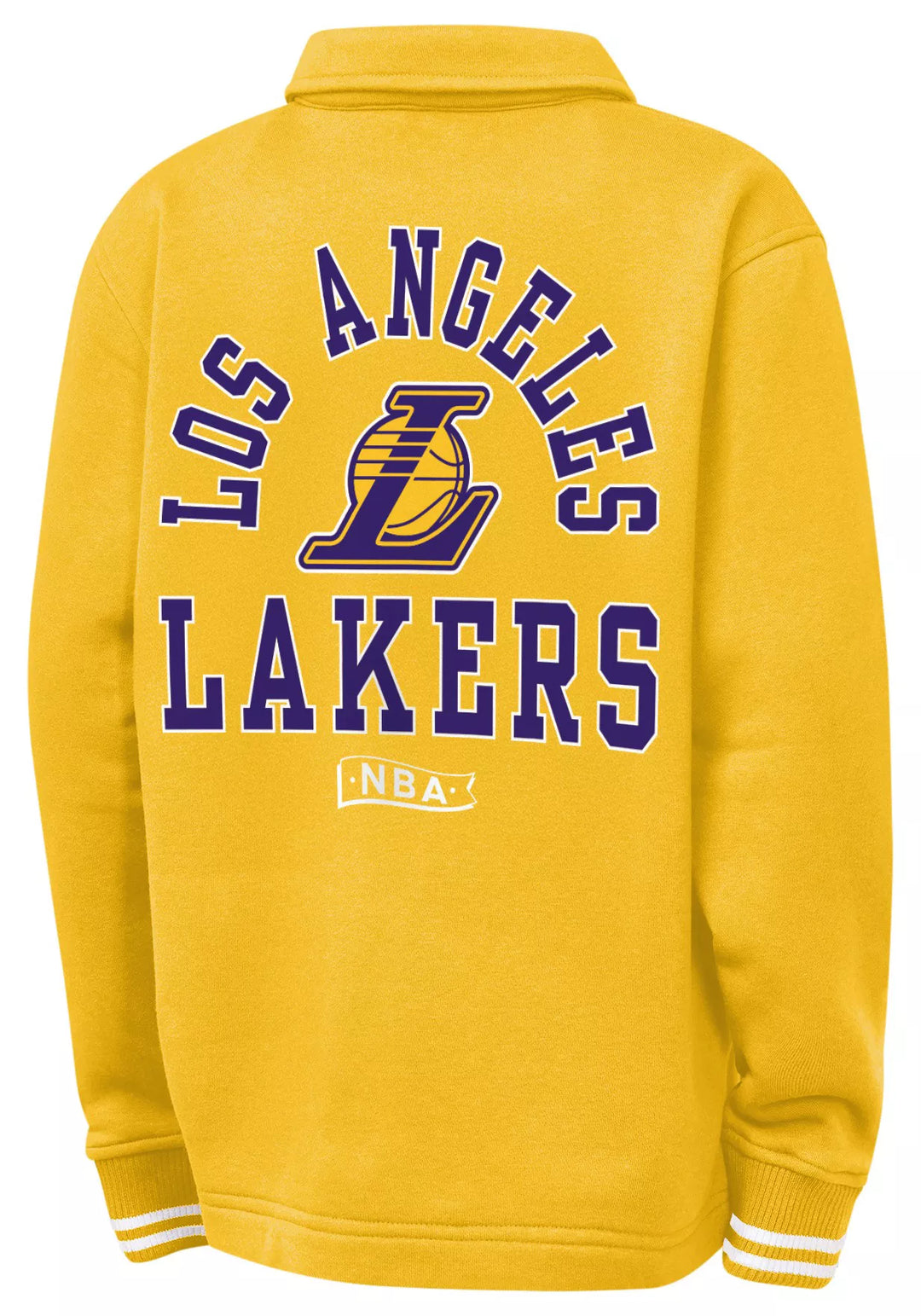 Lakers Youth All Day Fleece Snap Coach Jacket