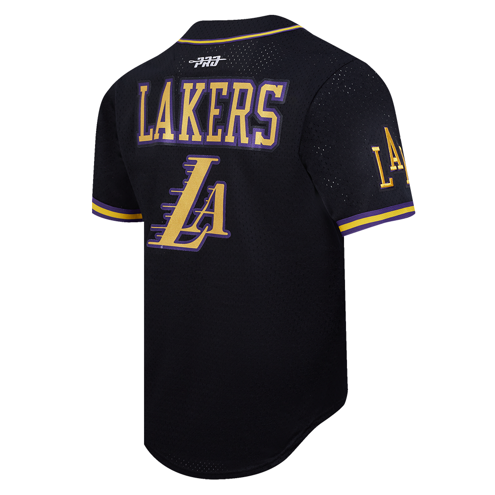 Lakers CE25 Mesh Button Down Shirt L Lakers CE25 Mesh Button Down Shirt L