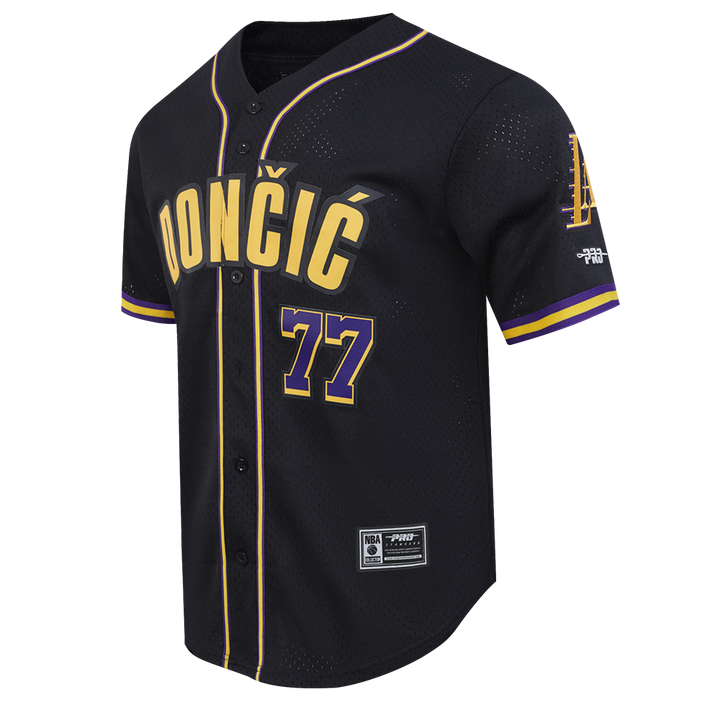 Lakers Dončić 77 Classic Player Button Mesh Shirt