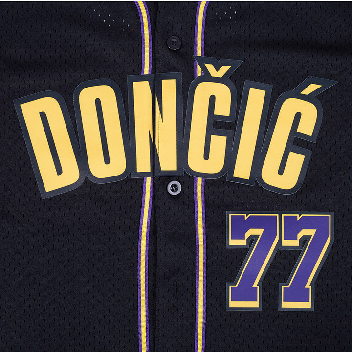 Lakers Dončić 77 Classic Player Button Mesh Shirt