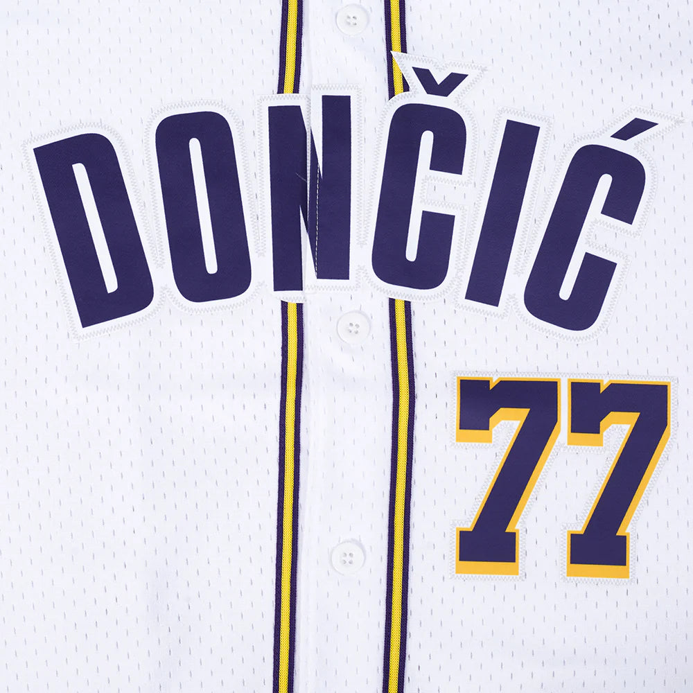 Lakers Dončić 77 Classic Player Button Mesh Shirt