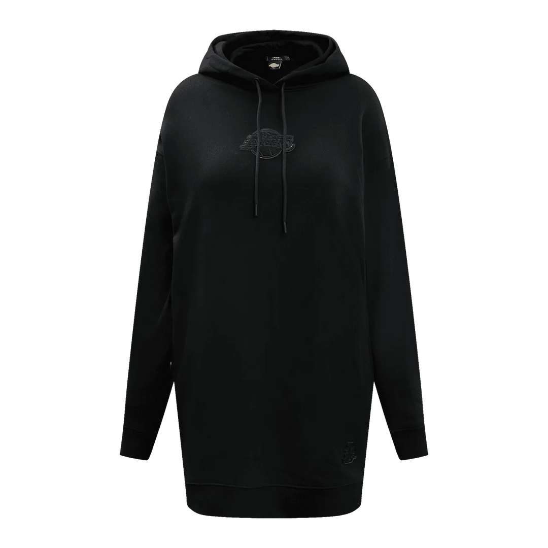Lakers Women's Triple Black Fleece Hoodie Dress Lakers Store Lakers Women's Triple Black Fleece Hoodie Dress Lakers Store