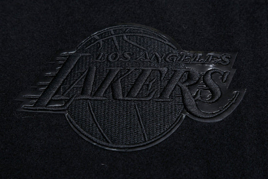 Lakers Women's Triple Black Wool Varsity Jacket