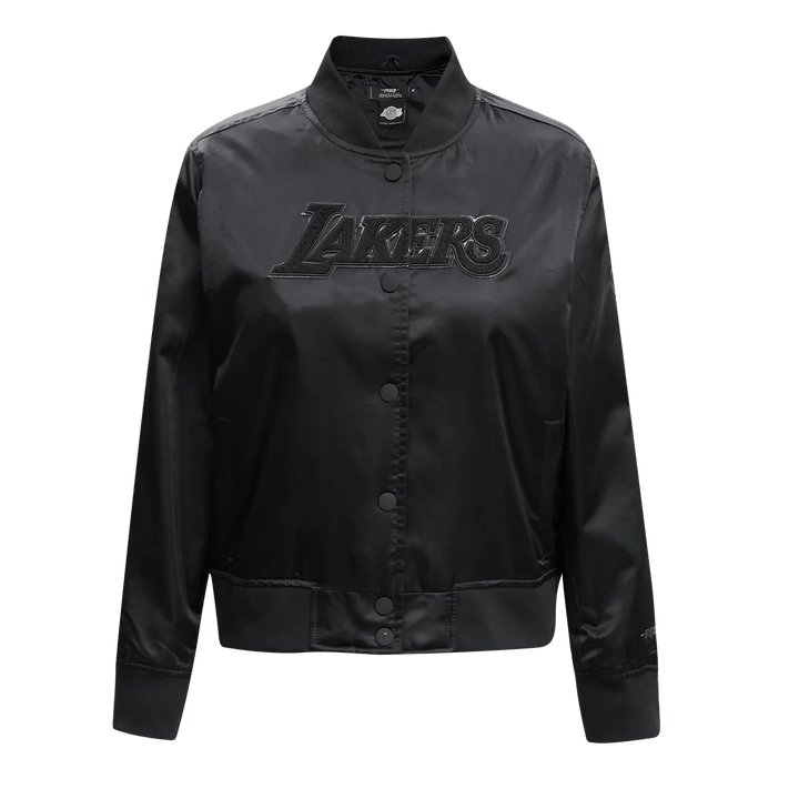 Lakers Women's Triple Black Satin Jacket