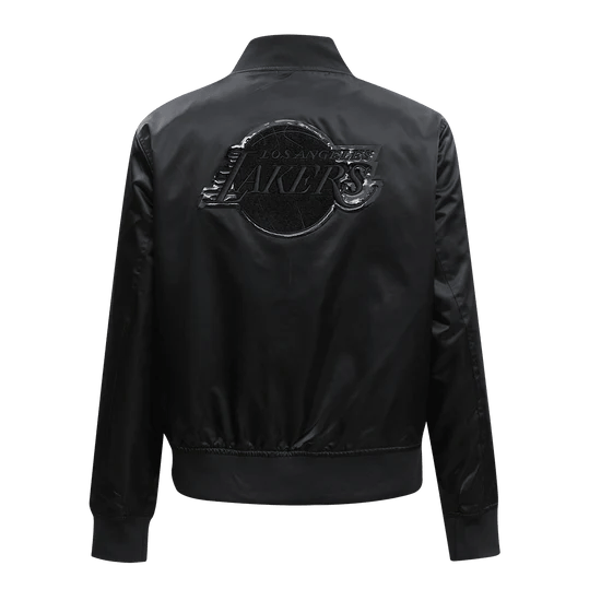 Lakers Women's Triple Black Satin Jacket