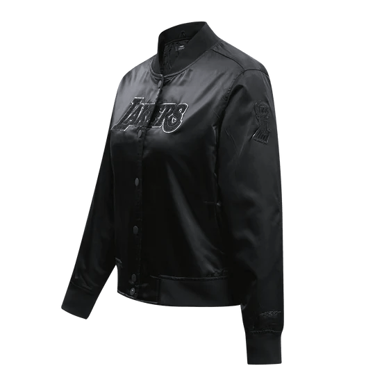 Lakers Women's Triple Black Satin Jacket