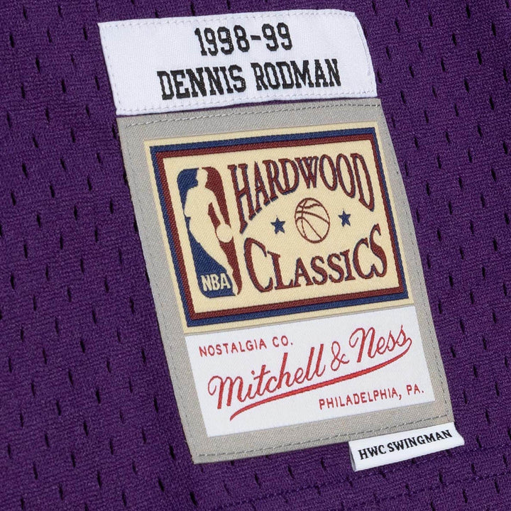 Lakers 98 Rodman Road Jersey Purple