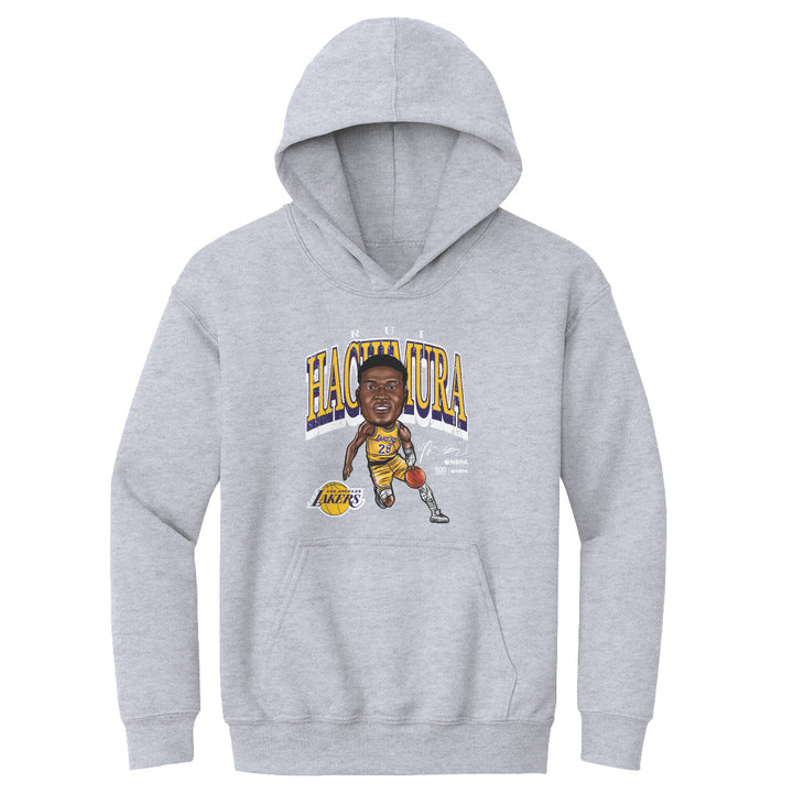 Rui Hachimura Los Angeles Lakers Cartoon WHT