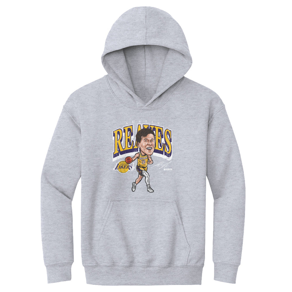 Austin Reaves Los Angeles Lakers Cartoon WHT - Lakers Store