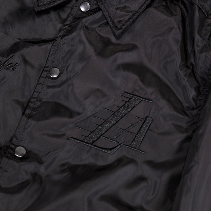 Lakers Black Out Embroidered Primary Coach Jacket
