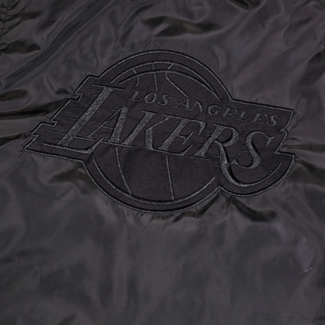 Lakers Black Out Embroidered Primary Coach Jacket