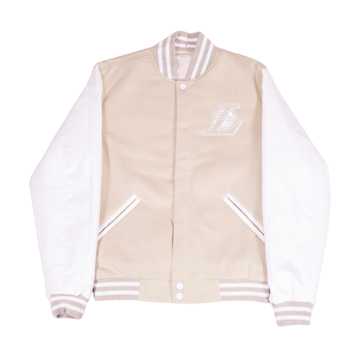 Lakers Reverse Fleece Button Snap Jacket