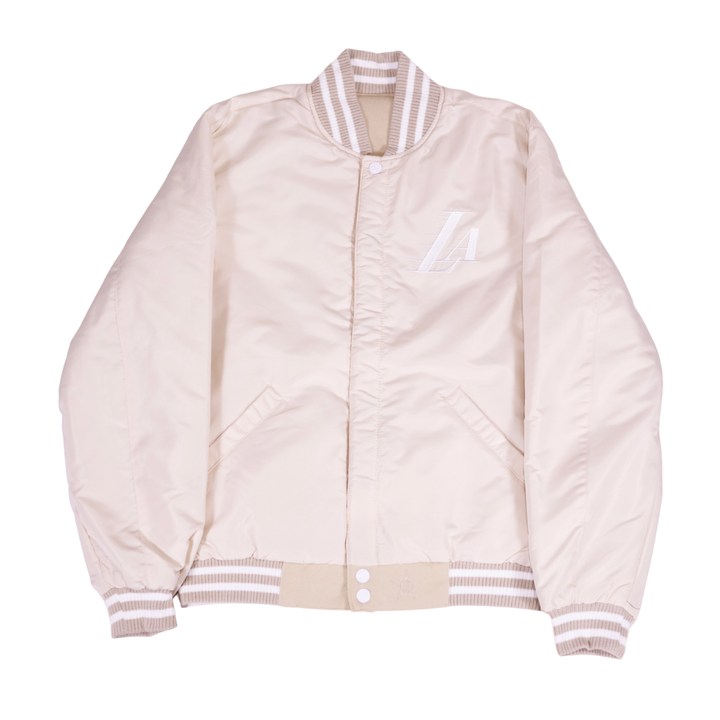Lakers Reverse Fleece Button Snap Jacket