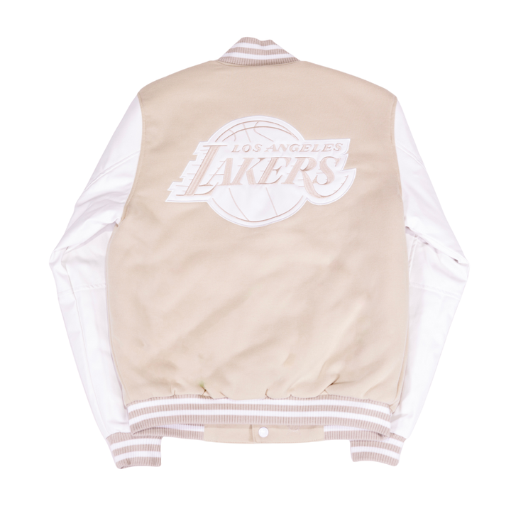 Lakers Reverse Fleece Button Snap Jacket