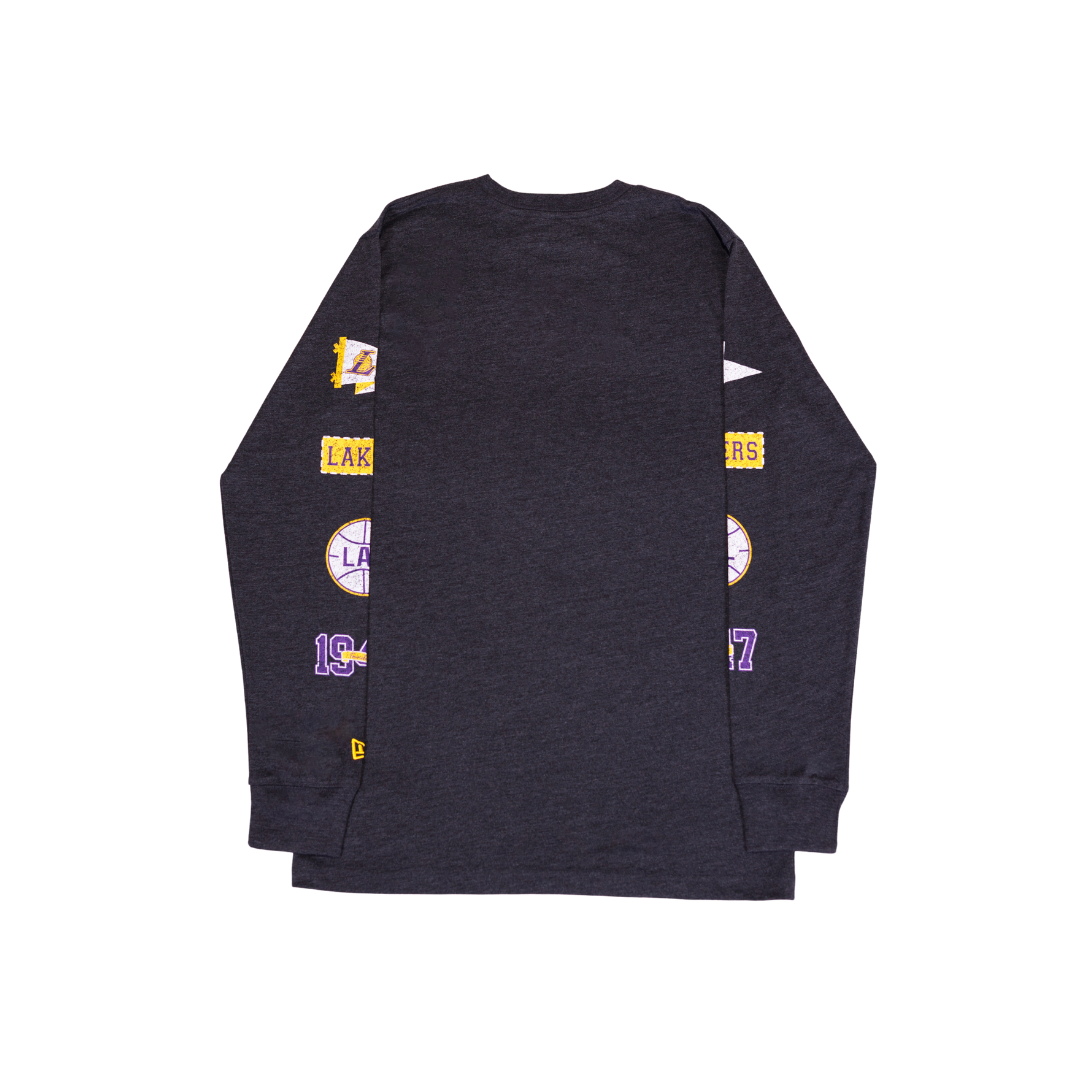 Lakers Throwback Multi Hit LS Tee