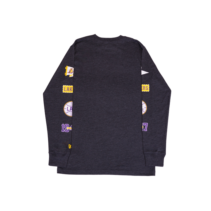 Lakers Throwback Multi Hit LS Tee