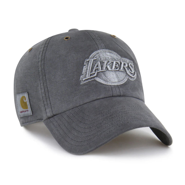 Lakers Carhartt Garmet Dyed Clean Up Black Adjustable Hat
