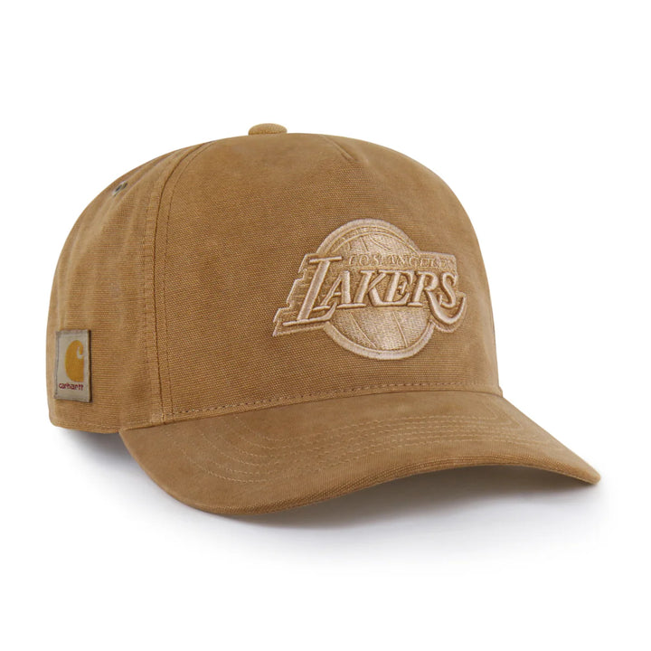 Lakers Carhartt Garmet Dyed Hitch Brown Snapback Hat