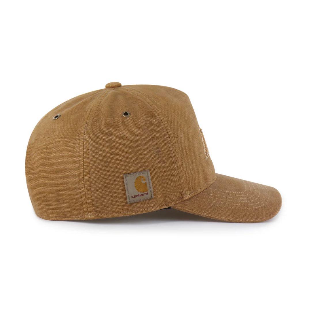 Lakers Carhartt Garmet Dyed Hitch Brown Snapback Hat
