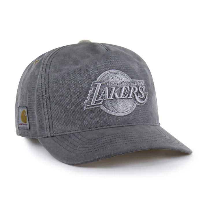 Lakers Carhartt Garmet Dyed Hitch Black Snapback Hat