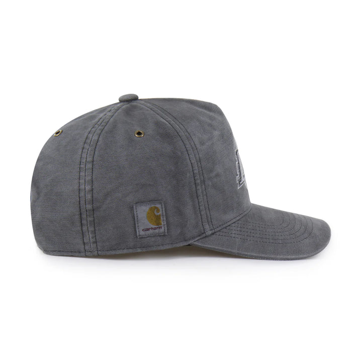 Lakers Carhartt Garmet Dyed Hitch Black Snapback Hat