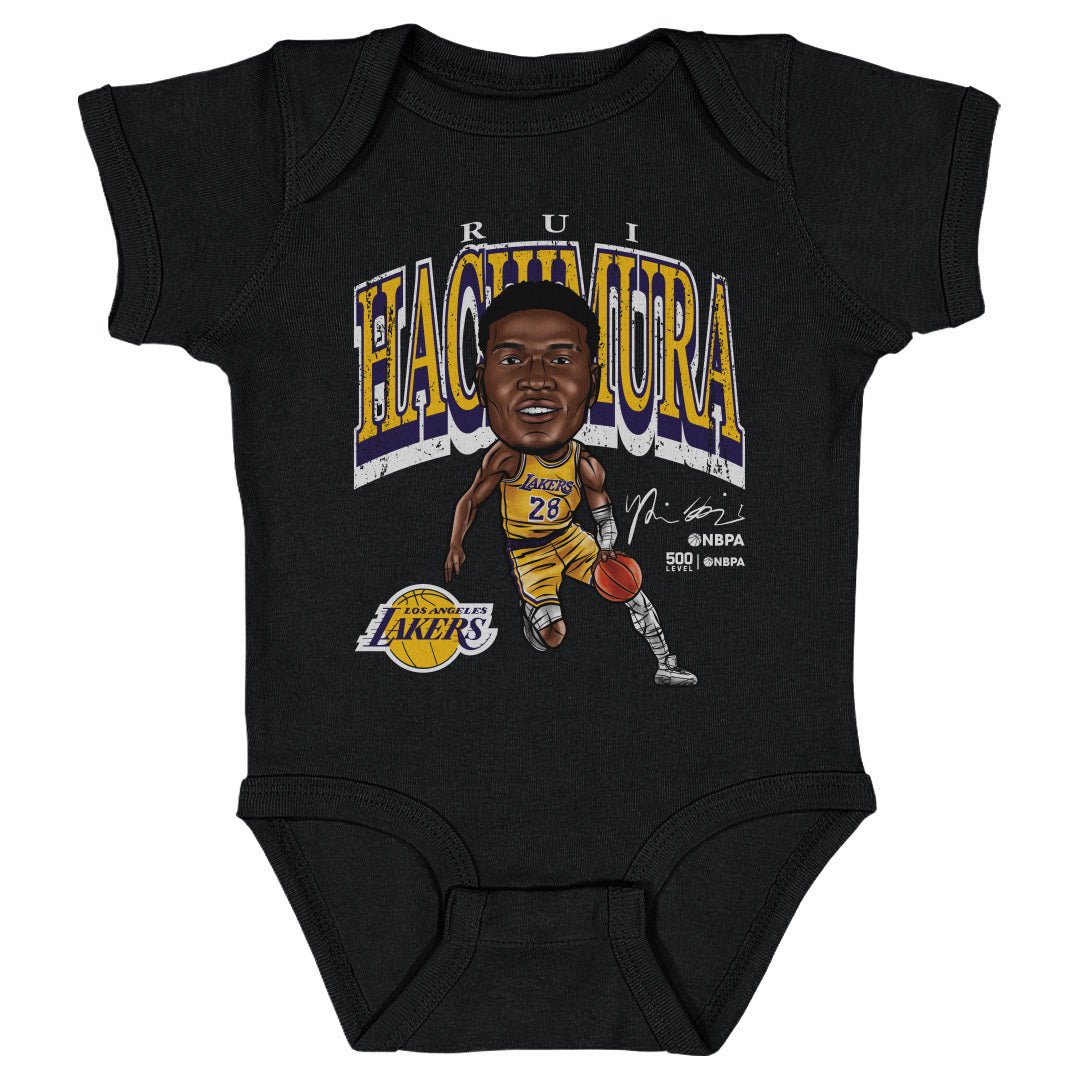 Rui Hachimura Los Angeles Lakers Cartoon WHT