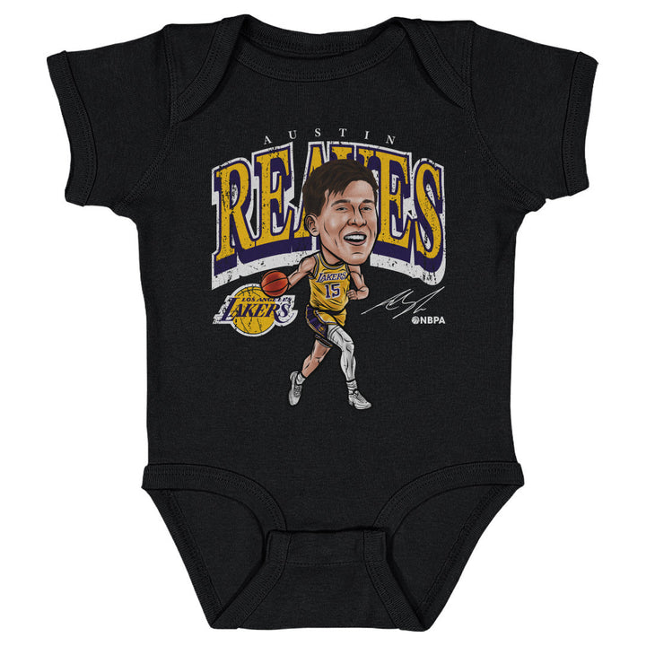 Austin Reaves Los Angeles Lakers Cartoon WHT - Lakers Store