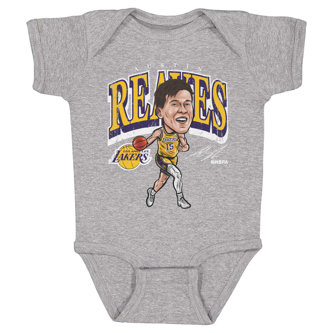 Austin Reaves Los Angeles Lakers Cartoon WHT - Lakers Store
