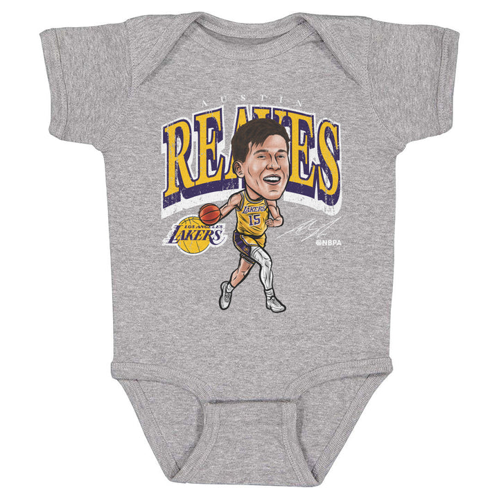 Austin Reaves Los Angeles Lakers Cartoon WHT - Lakers Store