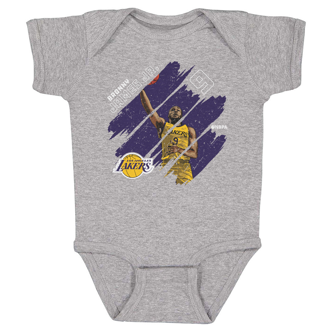 Bronny James Jr. Los Angeles Lakers Stripes WHT