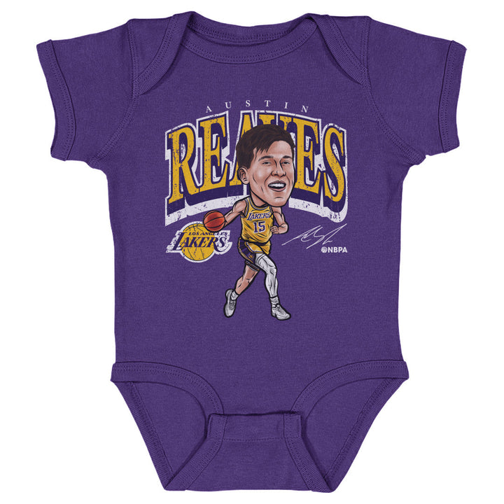 Austin Reaves Los Angeles Lakers Cartoon WHT - Lakers Store