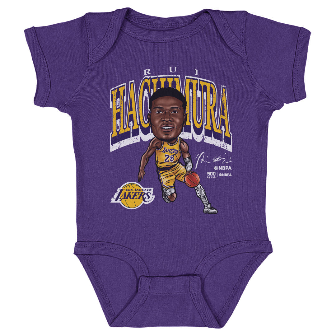 Rui Hachimura Los Angeles Lakers Cartoon WHT