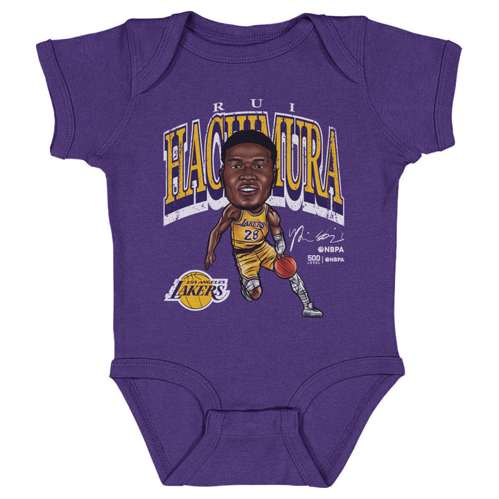 Rui Hachimura Los Angeles Lakers Cartoon WHT