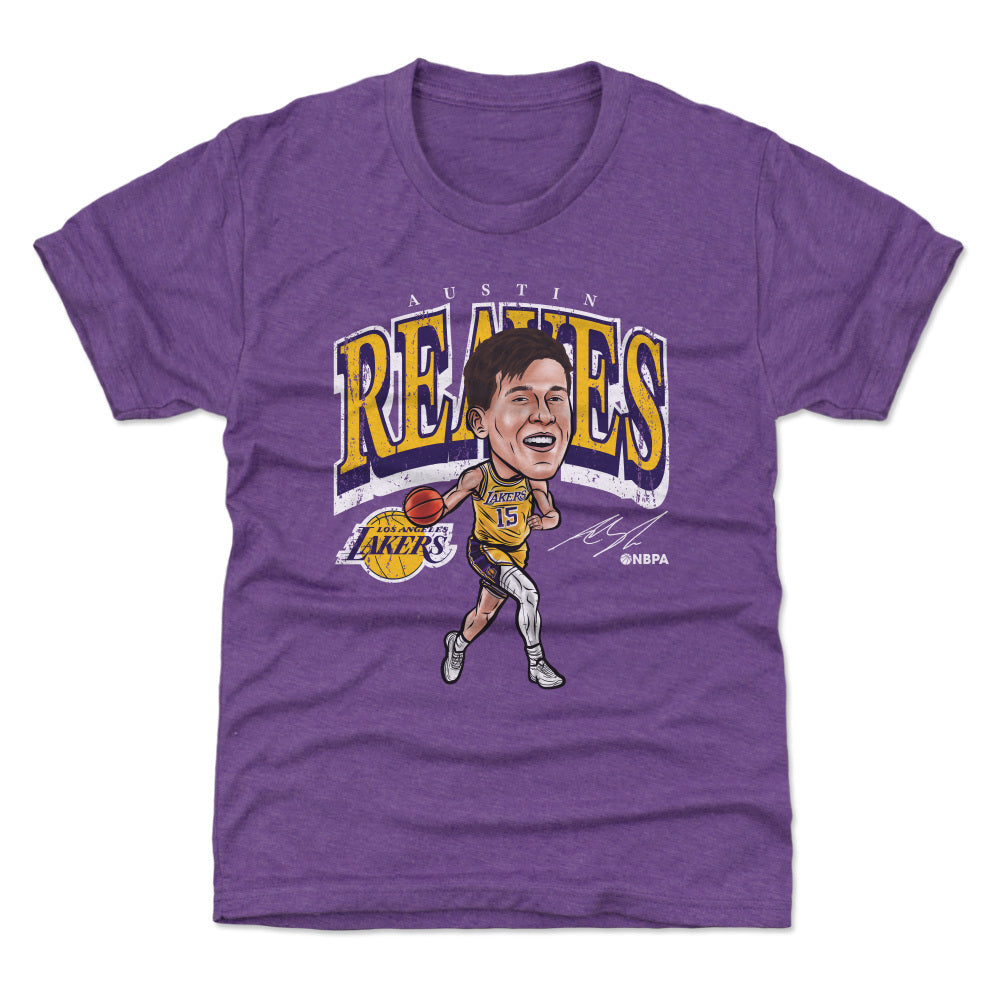 Austin Reaves Los Angeles Lakers Cartoon WHT - Lakers Store