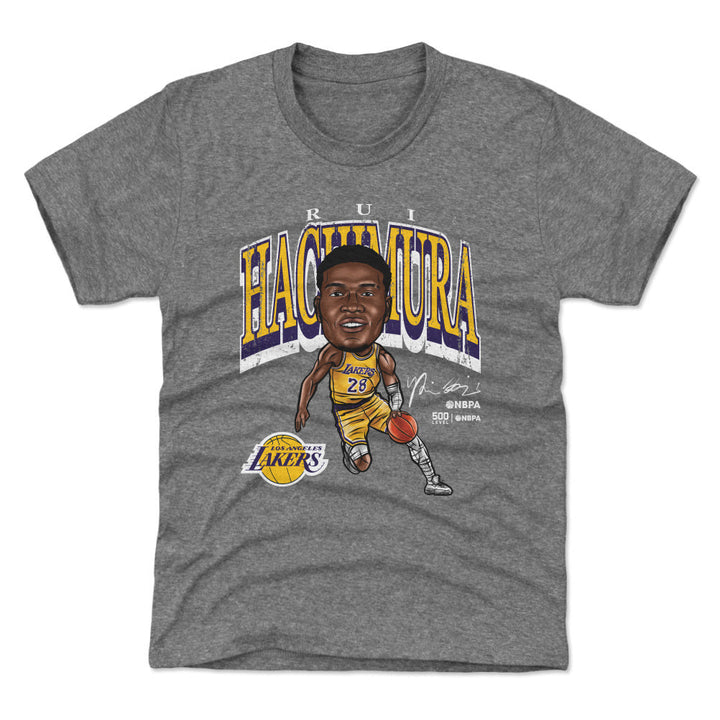 Rui Hachimura Los Angeles Lakers Cartoon WHT