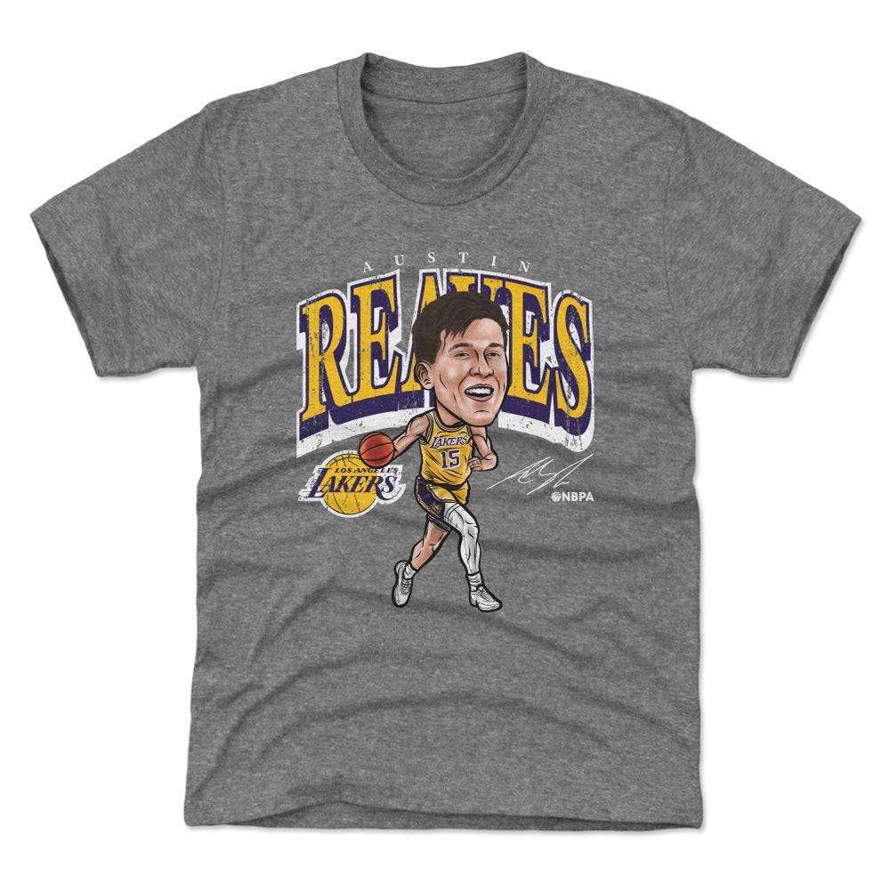 Austin Reaves Los Angeles Lakers Cartoon WHT - Lakers Store
