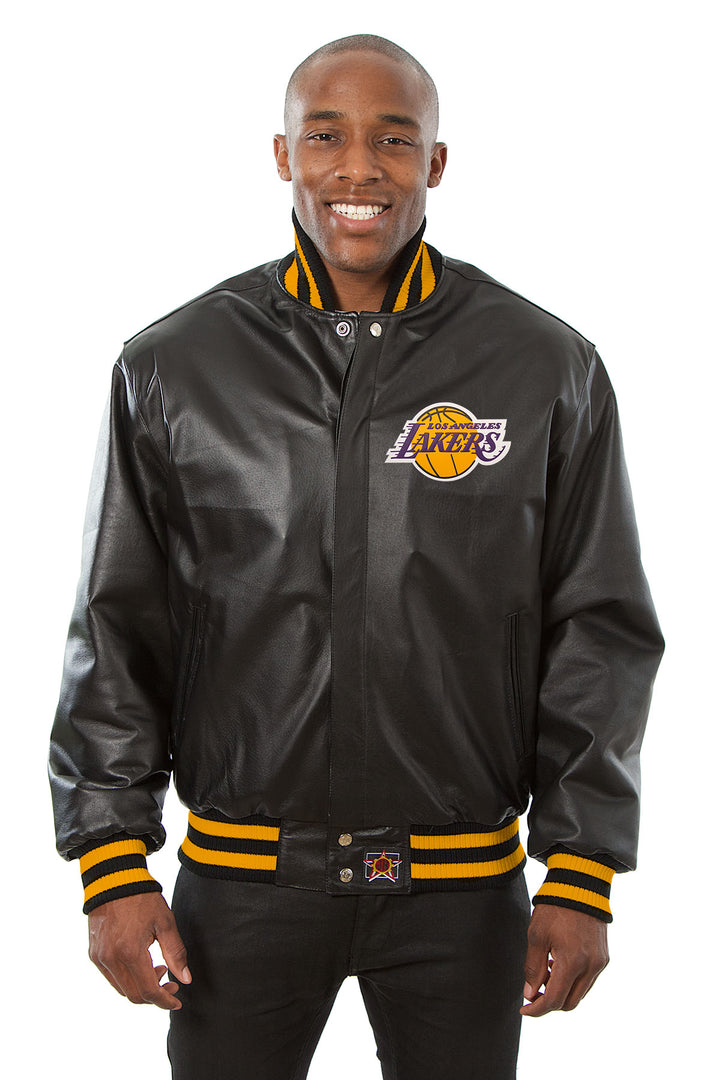 Los Angeles Lakers All Leather Jacket