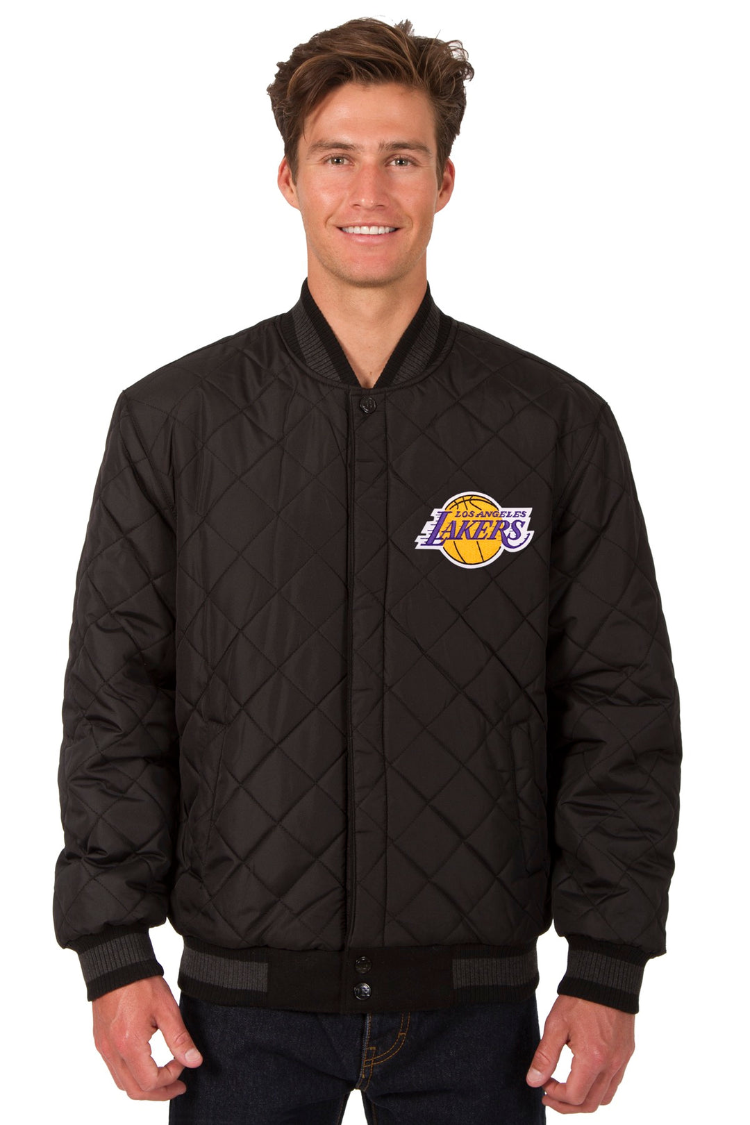 Los Angeles Lakers Wool and Leather Jacket