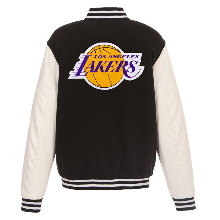 Los Angeles Lakers Reversible Fleece And PU Jacket