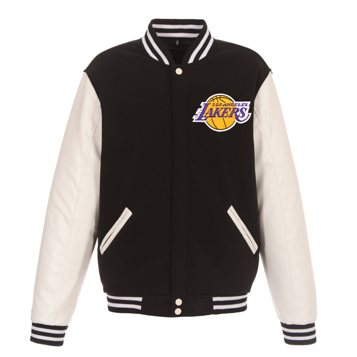 Los Angeles Lakers Reversible Fleece And PU Jacket