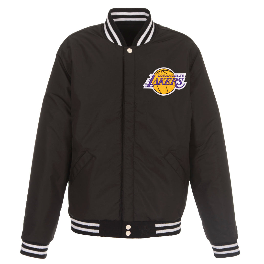 Los Angeles Lakers Reversible Fleece And PU Jacket