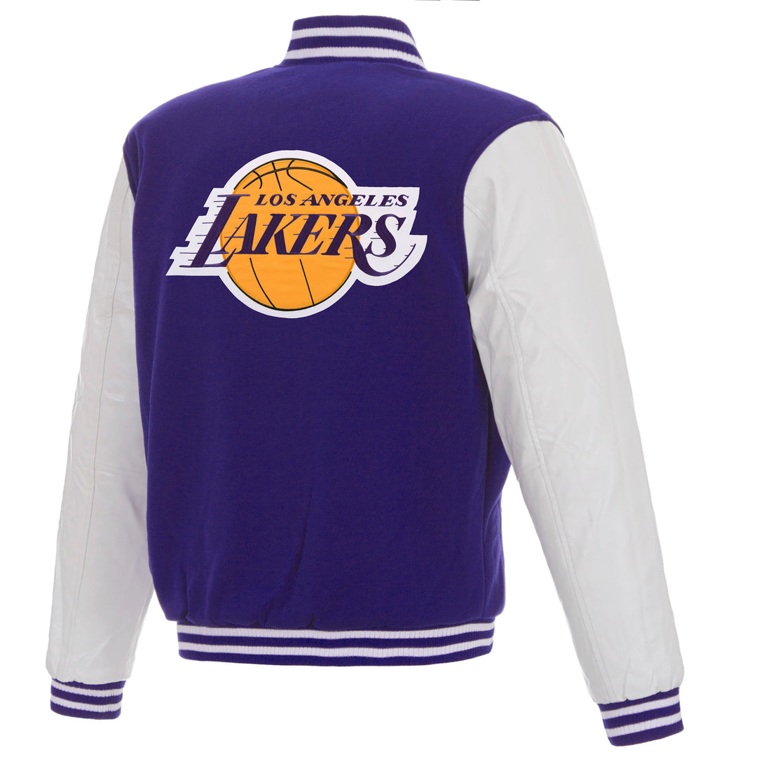 Los Angeles Lakers Reversible Fleece And PU Jacket