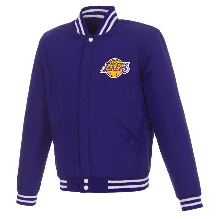 Los Angeles Lakers Reversible Fleece And PU Jacket