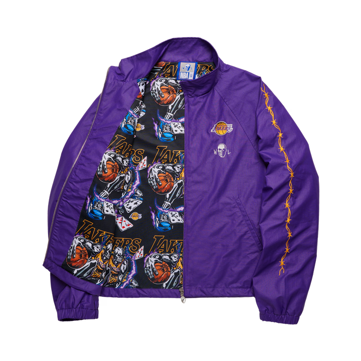 Lakers x WL Barbed Wire Nylon Jacket - Lakers Store