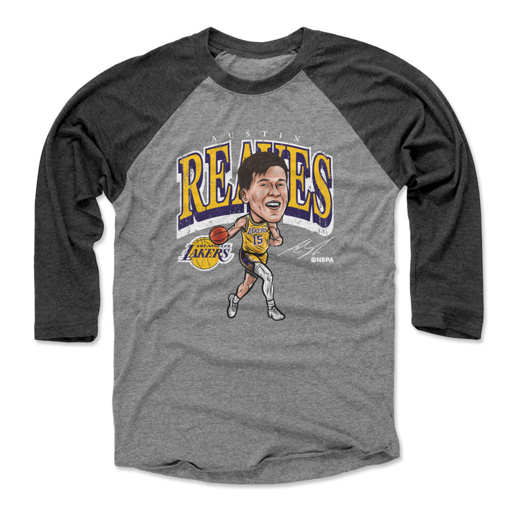 Austin Reaves Los Angeles Lakers Cartoon WHT - Lakers Store