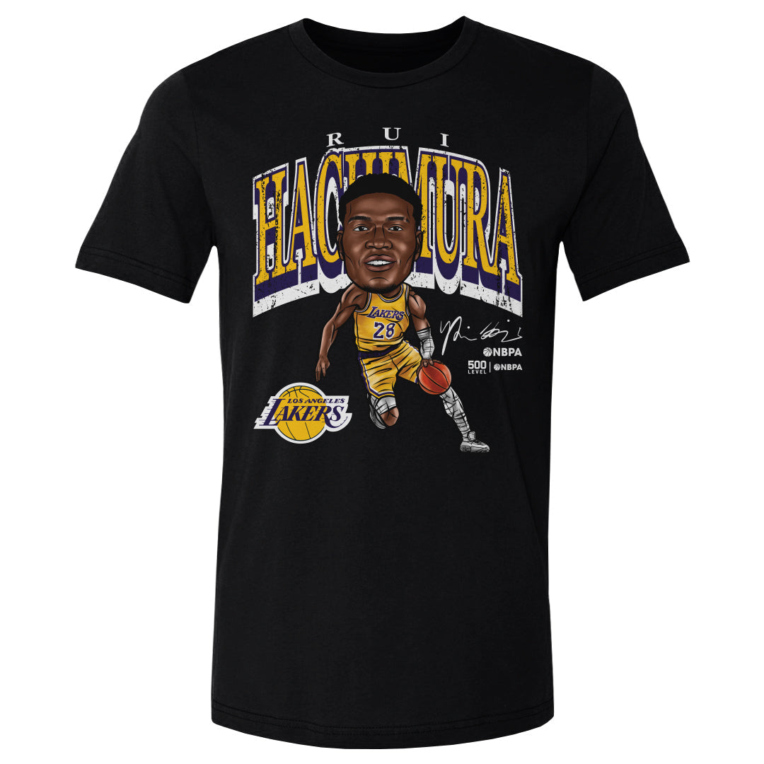Rui Hachimura Los Angeles Lakers Cartoon WHT