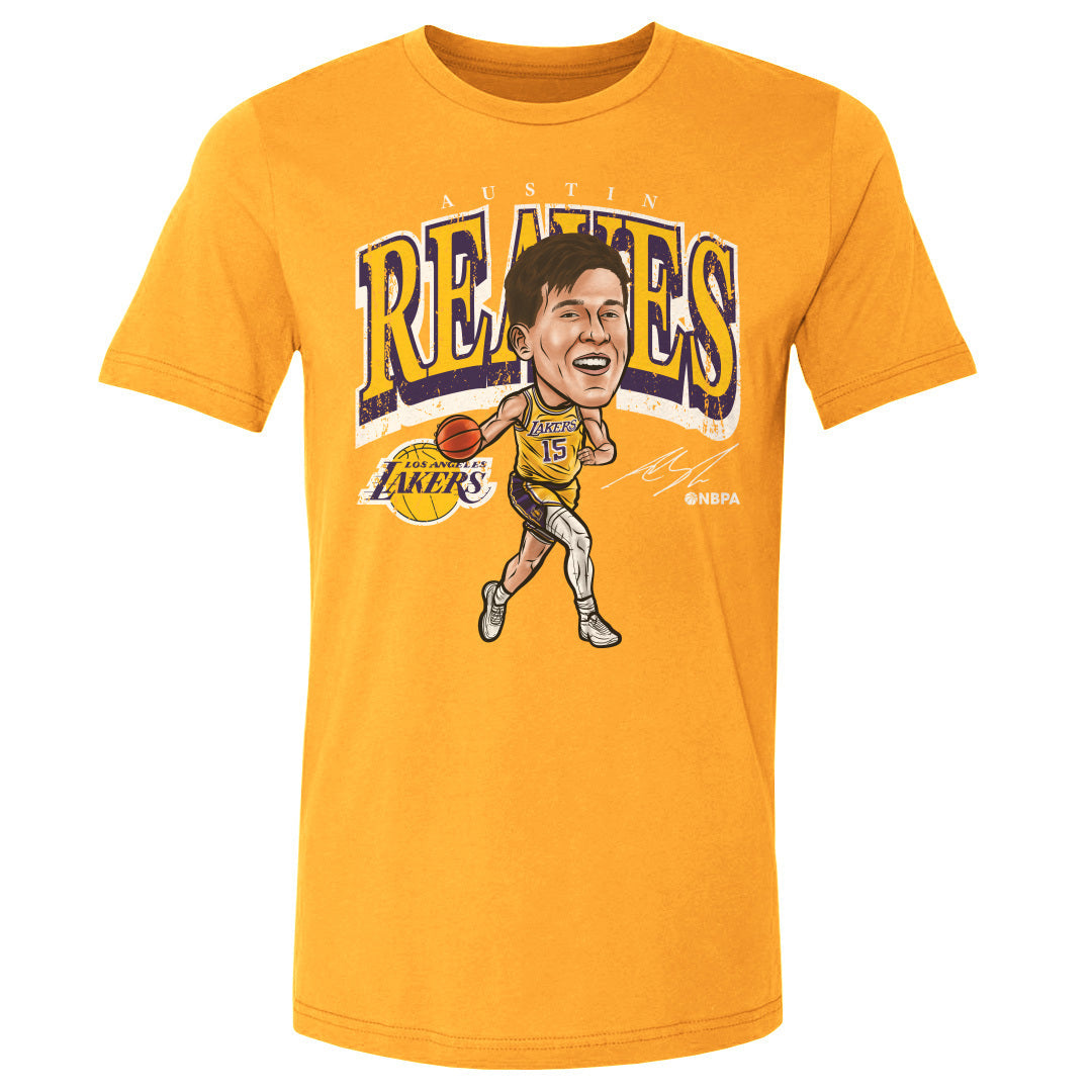 Austin Reaves Los Angeles Lakers Cartoon WHT - Lakers Store