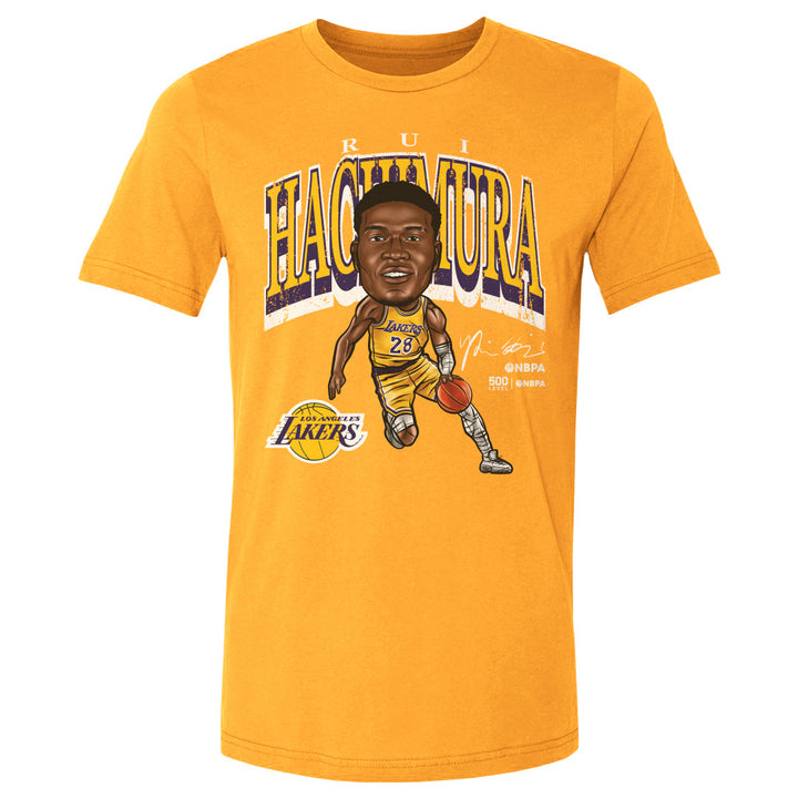 Rui Hachimura Los Angeles Lakers Cartoon WHT