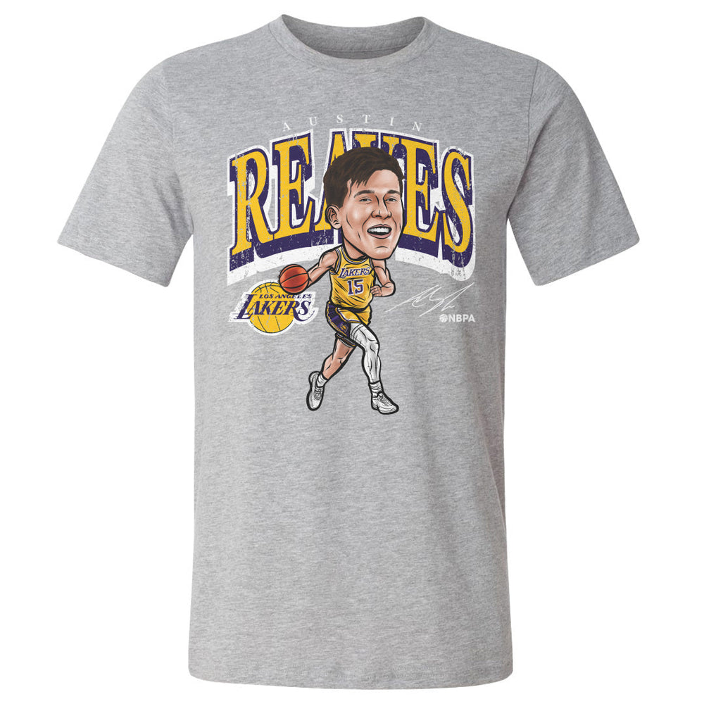 Austin Reaves Los Angeles Lakers Cartoon WHT - Lakers Store