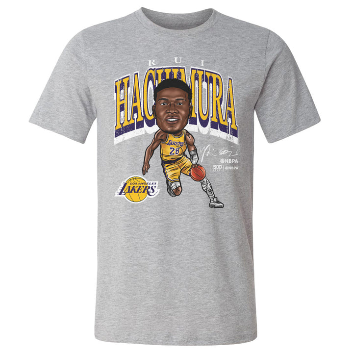Rui Hachimura Los Angeles Lakers Cartoon WHT